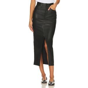 Hudson Faux Leather Black Reconstructed Skirt Size 27